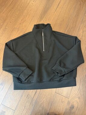 Weekend Routine Black Half-Zip Pullover Sweatshirt - XL - C16-029